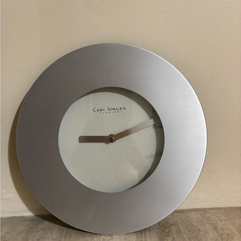 Silver Wall Clock